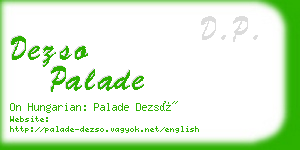 dezso palade business card